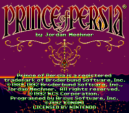 Prince of Persia : The Queen of Light (Hack) — Title screen